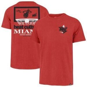 Men's'47  Red Miami Heat City Edition Backboard T-Shirt